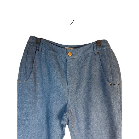 NWT Choosy Size 4 Womens Chambray Bermuda Shorts Blue - Picture 7 of 12